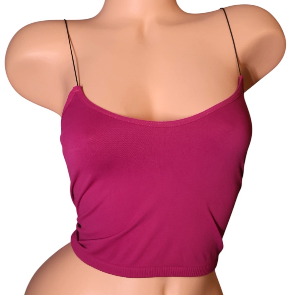 Intimately Free People Skinny Strap Brami Cami Pink XS/S Seamless Stretch Top